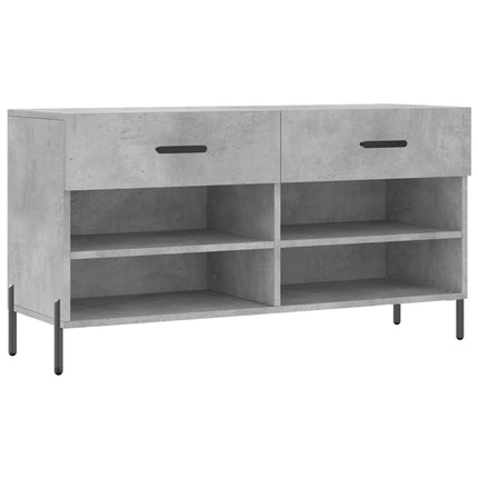 Skobänk betonggrå 102x35x55 cm konstruerat trä