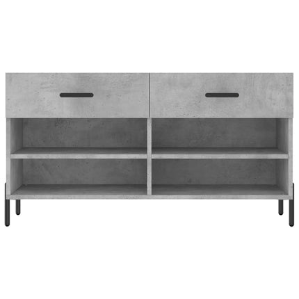 Skobänk betonggrå 102x35x55 cm konstruerat trä