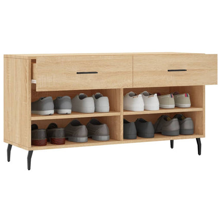 Skobänk sonoma-ek 102x35x55 cm konstruerat trä