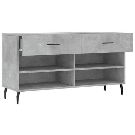 Skobänk betonggrå 102x35x55 cm konstruerat trä