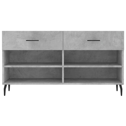 Skobänk betonggrå 102x35x55 cm konstruerat trä