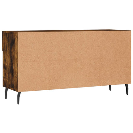 Skobänk rökfärgad ek 102x35x55 cm konstruerat trä