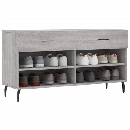 Skobänk grå sonoma 102x35x55 cm konstruerat trä