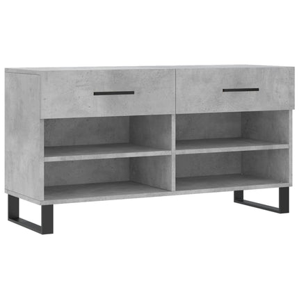 Skobänk betonggrå 102x35x55 cm konstruerat trä