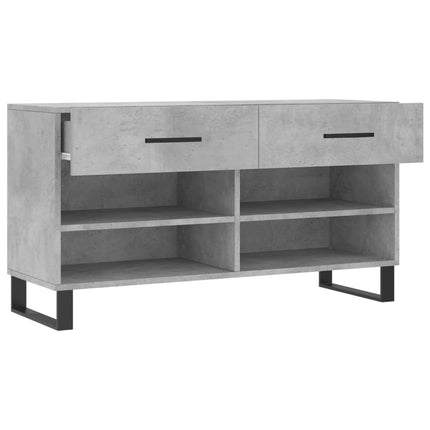 Skobänk betonggrå 102x35x55 cm konstruerat trä