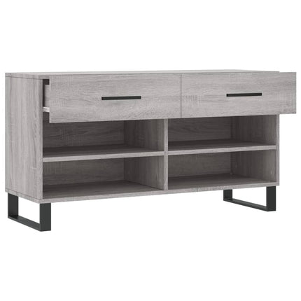 Skobänk grå sonoma 102x35x55 cm konstruerat trä