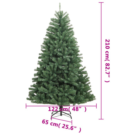Plastgran med stativ gångjärn grön 210 cm
