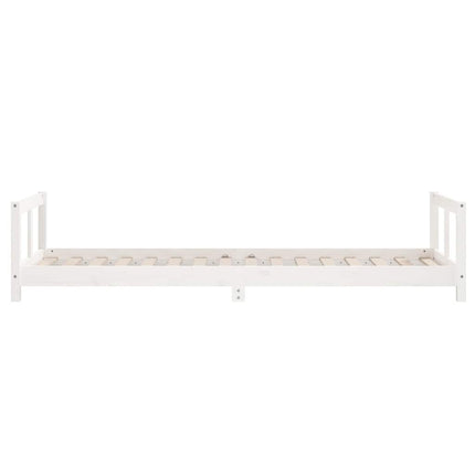 Sängram för barnsäng vit 90x200 cm massiv furu