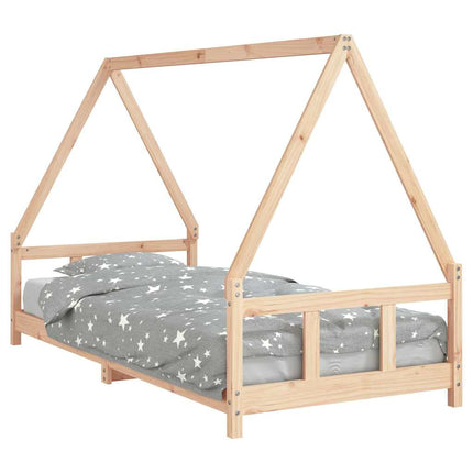 Sängram för barnsäng 90x200 cm massiv furu
