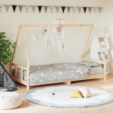 Sängram för barnsäng 90x200 cm massiv furu