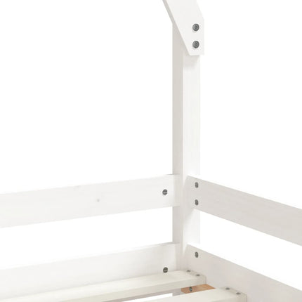 Sängram för barnsäng vit 90x200 cm massiv furu