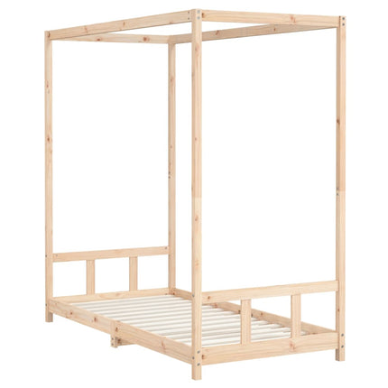 Sängram för barn 90x190 cm massiv furu