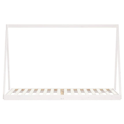 Sängram för barnsäng vit 80x200 cm massiv furu