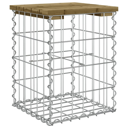 Trädgårdsbänk gabion-design 33x31x42 cm impregnerad furu