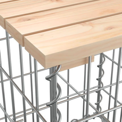 Trädgårdsbänk gabion-design 203x31x42 cm massiv furu