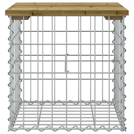 Trädgårdsbänk gabion-design 43x44x42 cm tryckimpregnerad furu