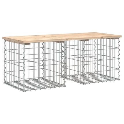 Trädgårdsbänk gabion-design 103x44x42 cm massiv furu