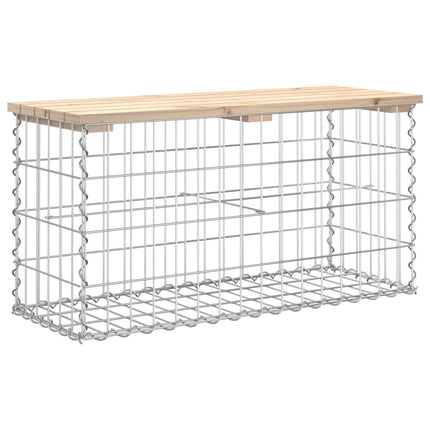 Trädgårdsbänk gabion-design 83x31,5x42 cm massiv furu