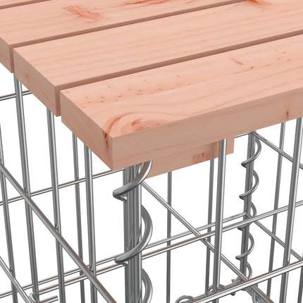 Trädgårdsbänk gabion-design 63x44x42 cm massivt douglasträ