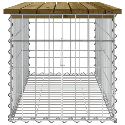 Trädgårdsbänk gabion-design 103x44x42 cm tryckimpregnerad furu