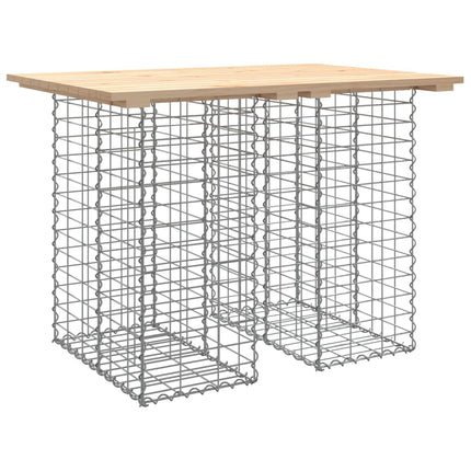 Trädgårdsbord gabiondesign 100x70x72 cm massivt trä furu