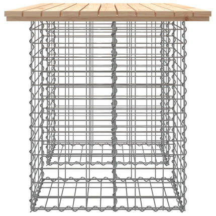 Trädgårdsbord gabiondesign 100x70x72 cm massivt trä furu