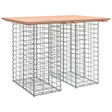 Trädgårdsbord gabiondesign 100x70x72 cm massivt trä Douglas