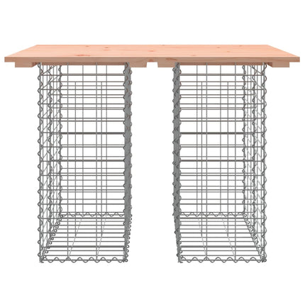 Trädgårdsbord gabiondesign 100x70x72 cm massivt trä Douglas