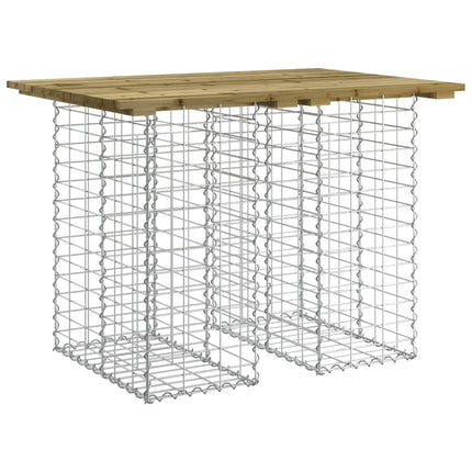 Trädgårdsbord gabiondesign 100x70x72 cm impregnerat trä furu