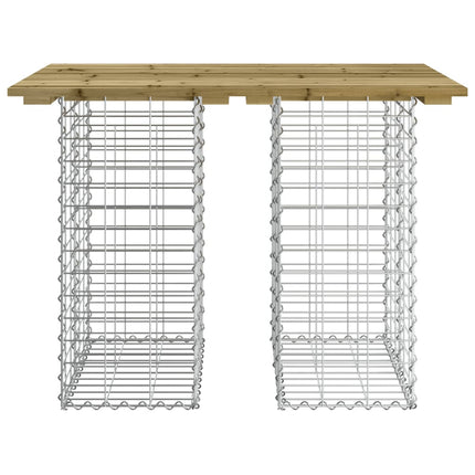 Trädgårdsbord gabiondesign 100x70x72 cm impregnerat trä furu