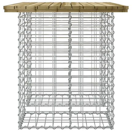 Trädgårdsbord gabiondesign 100x70x72 cm impregnerat trä furu