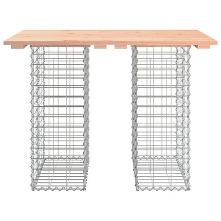 Trädgårdsbord gabiondesign 100x70x72 cm massivt trä Douglas