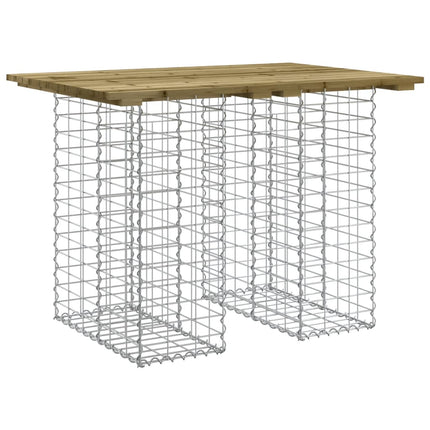 Trädgårdsbord gabiondesign 100x70x72 cm impregnerat trä furu
