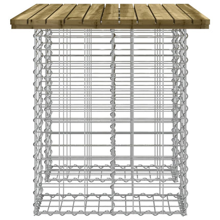 Trädgårdsbord gabiondesign 100x70x72 cm impregnerat trä furu