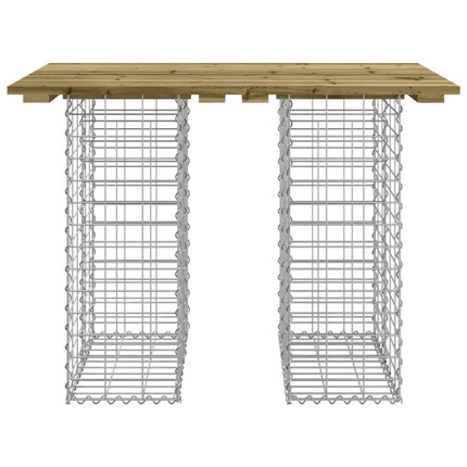 Trädgårdsbord gabiondesign 100x70x72 cm impregnerat trä furu