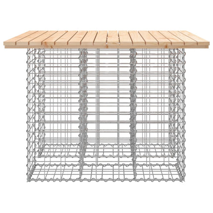 Trädgårdsbord gabiondesign 100x102x72 cm massivt trä furu