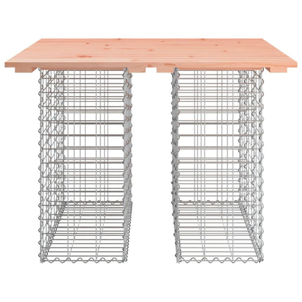 Trädgårdsbord gabiondesign 100x102x72 cm massivt trä Douglas