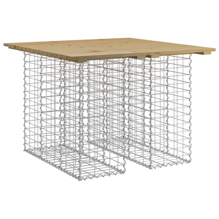 Trädgårdsbord Gabiondesign 100x102x72 cm impregnerat trä furu