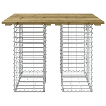Trädgårdsbord Gabiondesign 100x102x72 cm impregnerat trä furu