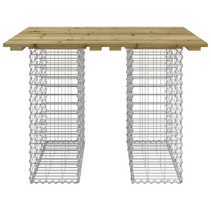 Trädgårdsbord Gabiondesign 100x102x72 cm impregnerat trä furu