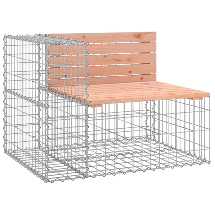 Trädgårdsbänk gabion-design 92x71x65,5 cm massivt douglasträ
