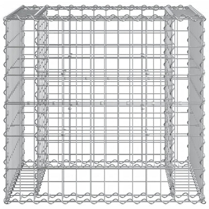 Trädgårdsbänk med gabionkorg tryckimpregnerad furu