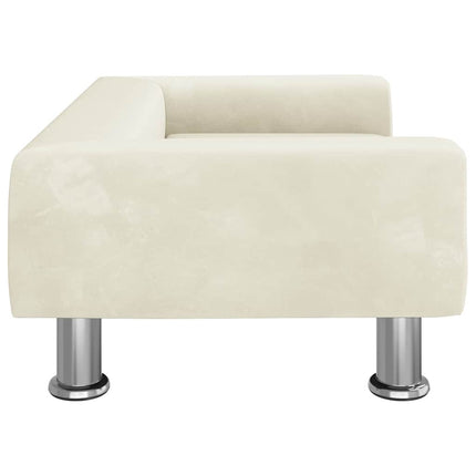 Barnsoffa gräddvit 70x45x26,5 cm sammet