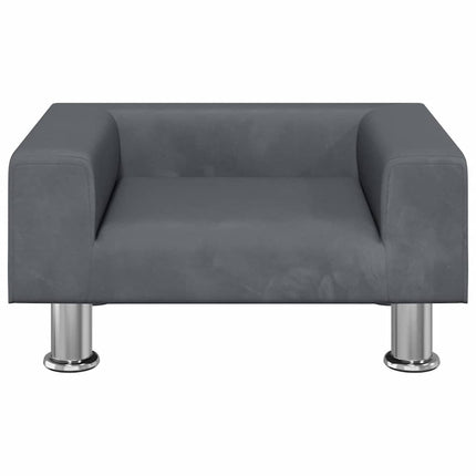 Barnsoffa mörkgrå 50x40x26,5 cm sammet