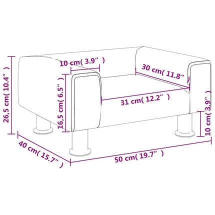 Barnsoffa rosa 50x40x26,5 cm sammet