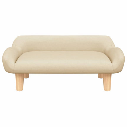 Barnsoffa gräddvit 70x40x24 cm tyg