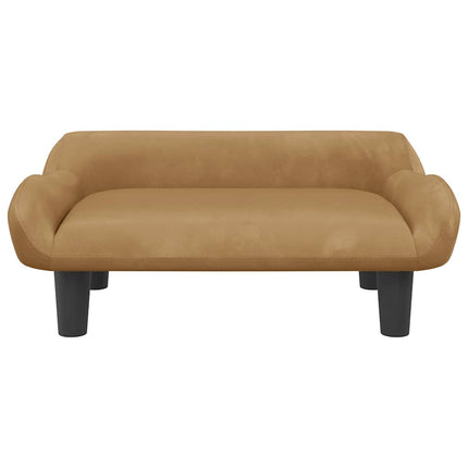 Barnsoffa brun 70x40x24 cm sammet