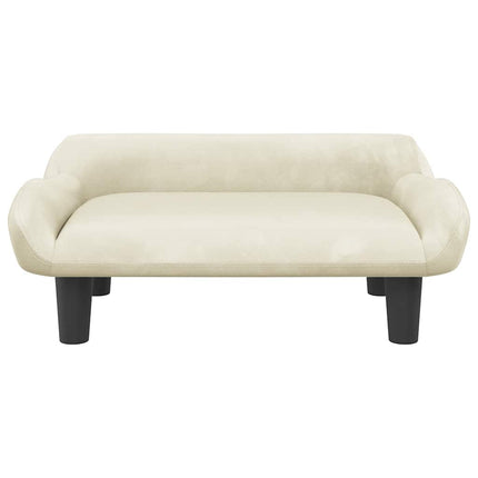 Barnsoffa gräddvit 70x40x24 cm sammet