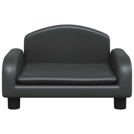 Barnsoffa svart 50x40x30 cm konstläder