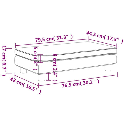 Barnsoffa med fotpall gräddvit 100x50x30 cm konstläder